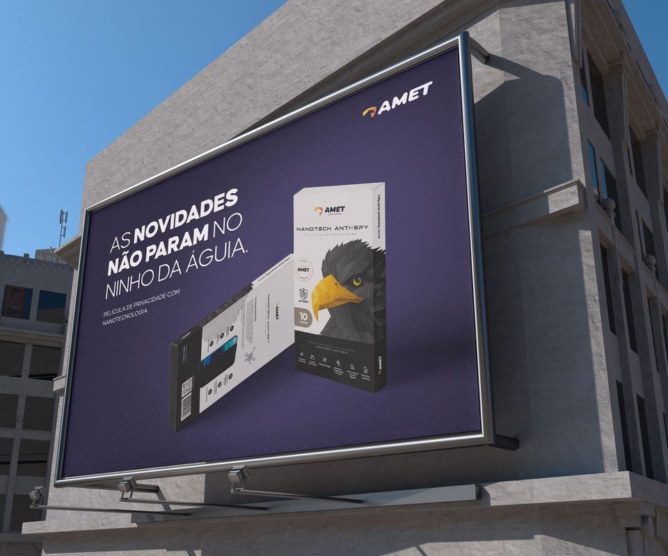 Amet billboard on a building facade