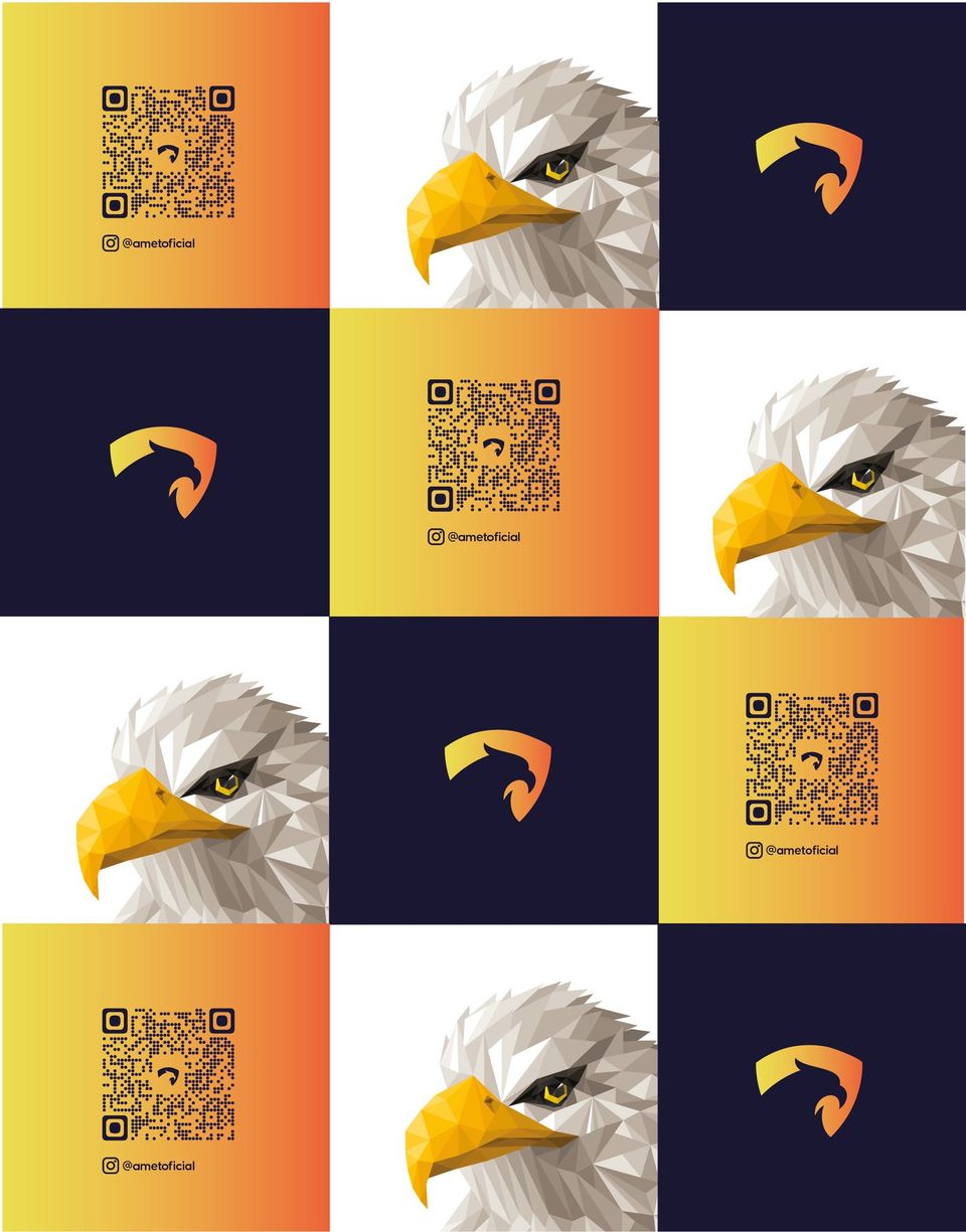 Amet eagle and QR-code pattern
