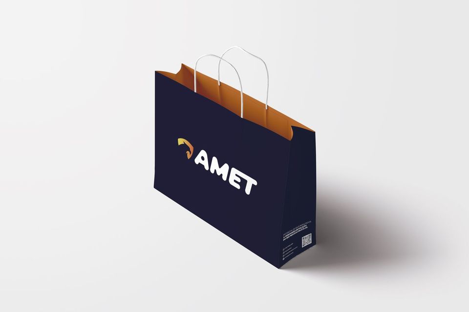 Amet navy shopping bag