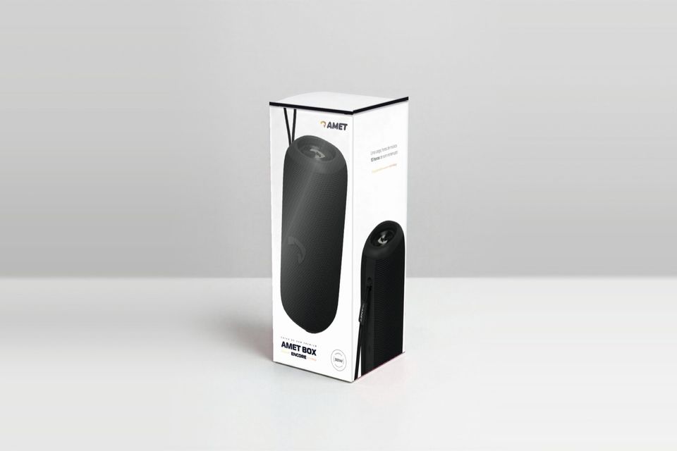 Amet Encore speaker packaging box