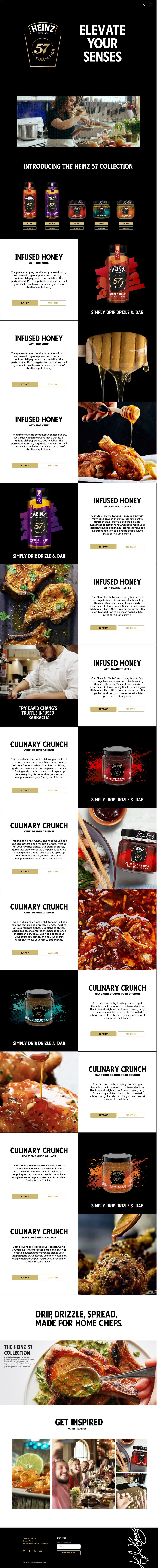 Heinz 57 Collection — Elevate Your Senses campaign landing page
