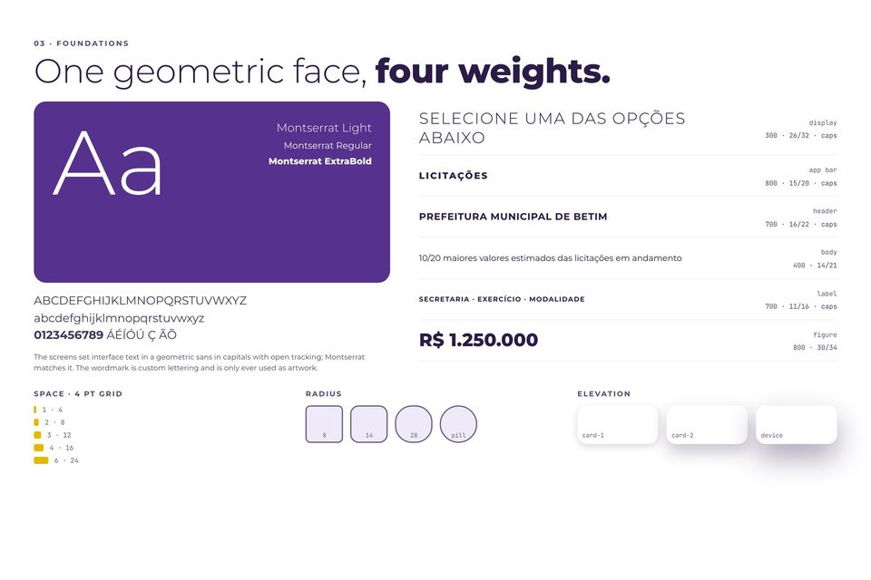 Raio-X Câmara brand center: Montserrat type specimen