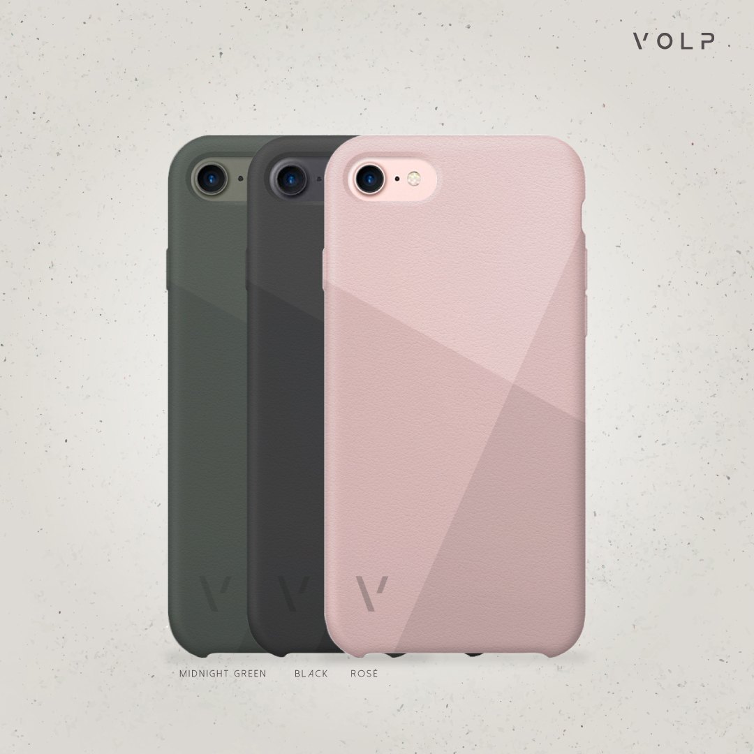 Volp phone cases in three colours